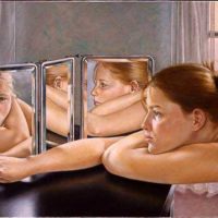 specchio mamma neonato